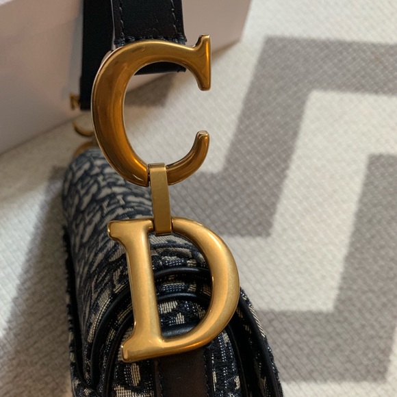 SOLD❤️Authentic💯 Dior Saddle Bag in blue medium - Picture 4 of 8